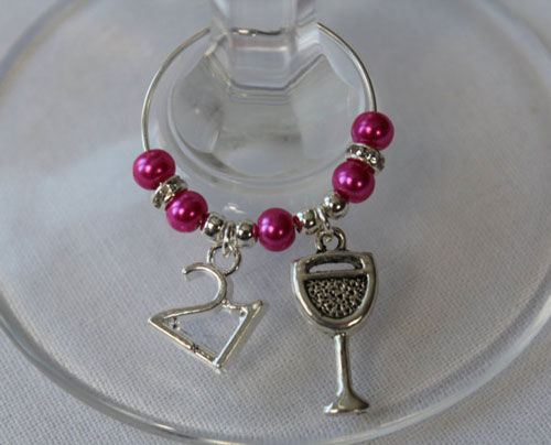 21st Party Wine Glass Charms