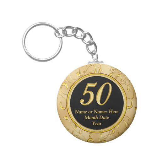 50th Birthday Party Keychain Favors