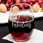 50th Birthday Stemless Wine Glass