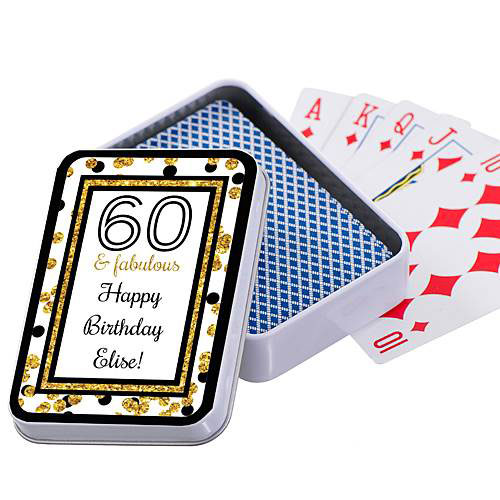 Cheers To You 60th Birthday Personalized Playing Card Case