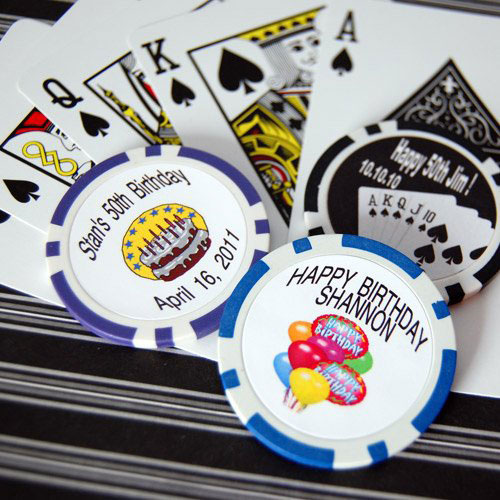 Custom Printed Birthday Poker Chip