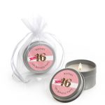 Personalized Sweet 16 Candle Tins