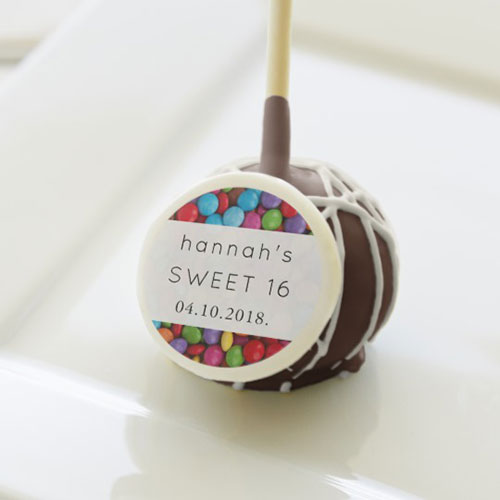 Sweet 16 Button Shaped Candy Cake Pops